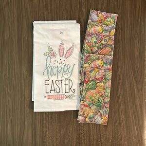 Easter flour sack towels and cloth napkins.
